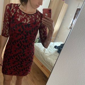 Size 12 aidan quarter-sleeve lace dress